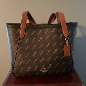 COACH Horse And Carriage Tote 27 With Horse And Carriage Dot Print
